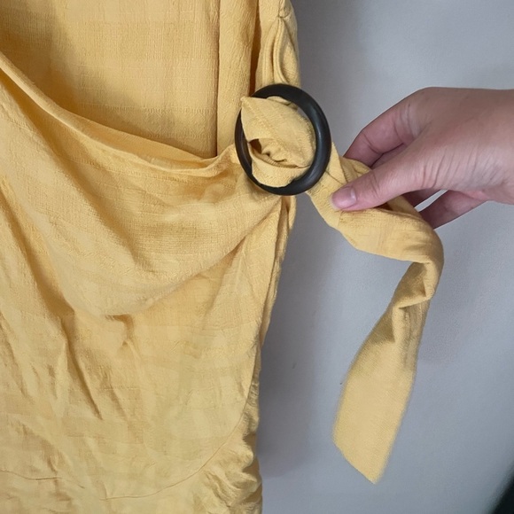 American Eagle Outfitters Yellow Asymmetrical Slip Dress - Picture 3 of 9